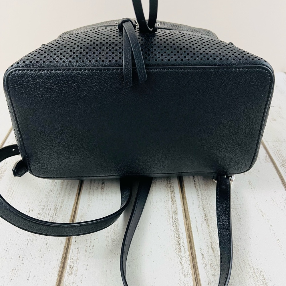 Michael Kors Black Leather Medium Backpack - Picture 6 of 11